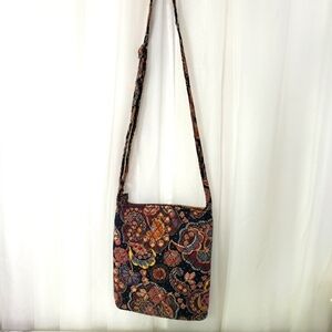 Vera Bradley retired pattern Kensington quilted crossbody bag front pocket zip